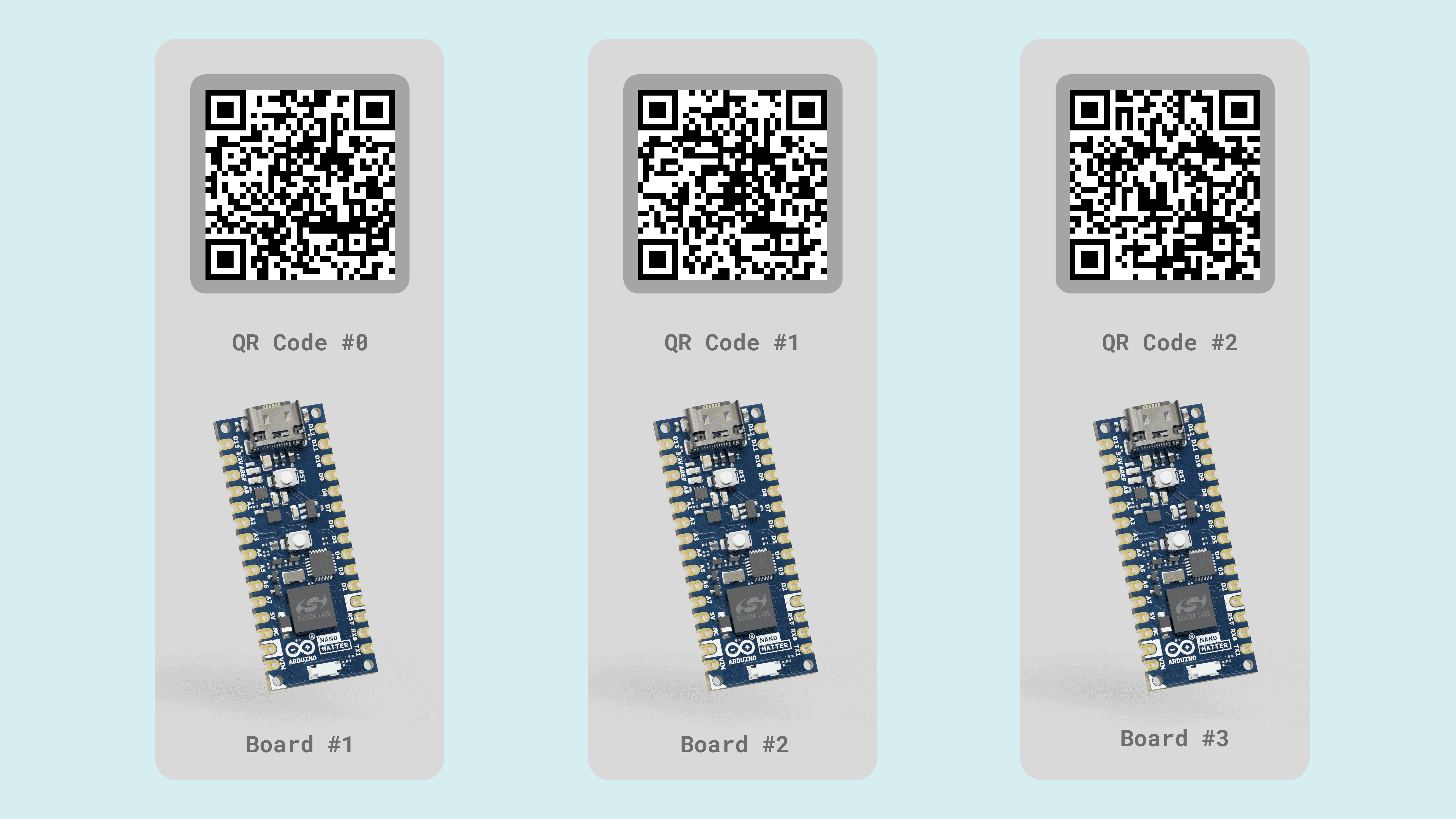Read the QR code generated by the Nano Matter sketch, select the