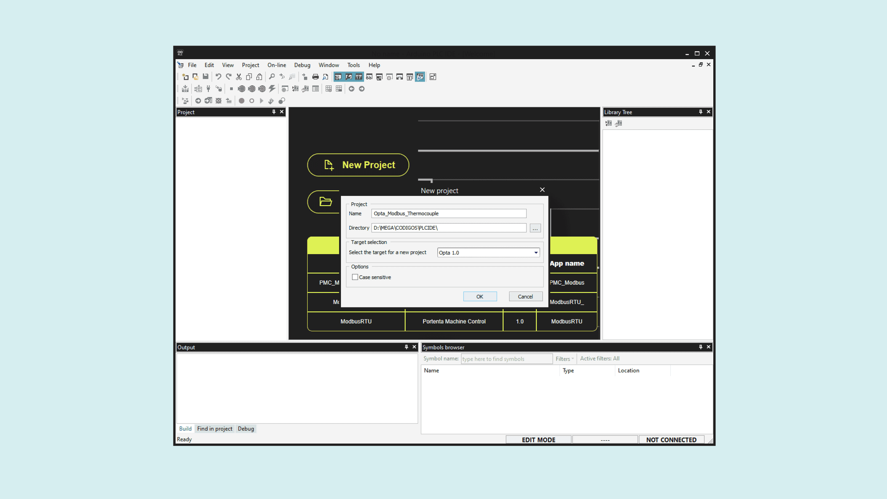 New project for the Opta™