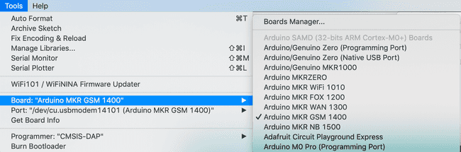 Select MKR GSM 1400.