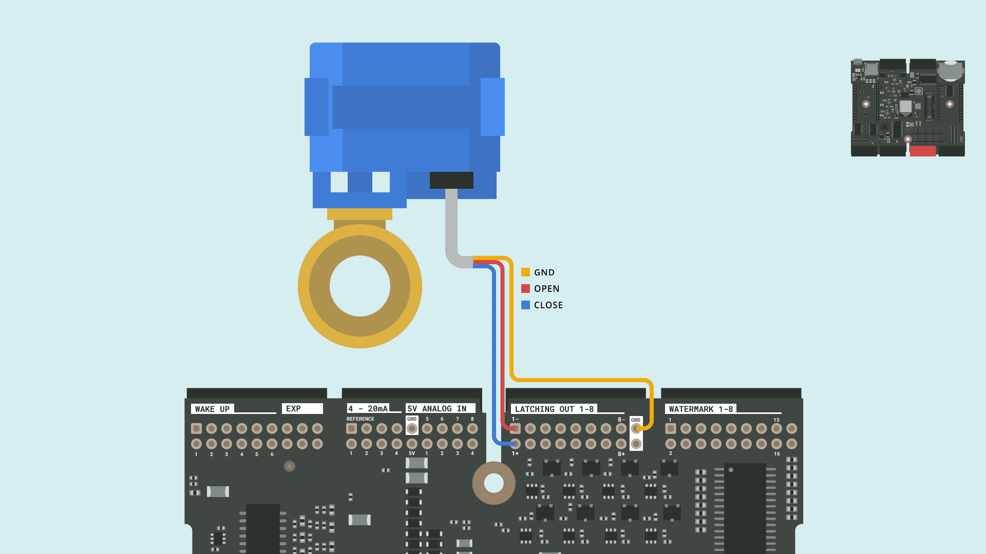 3 wire motorized ball valve connection