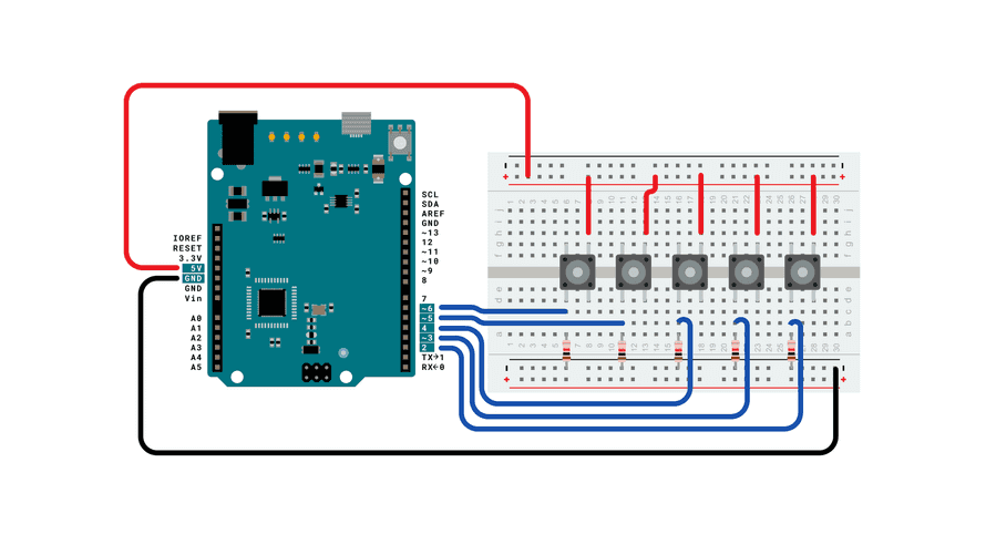 Arduino Mouse Example Schematic