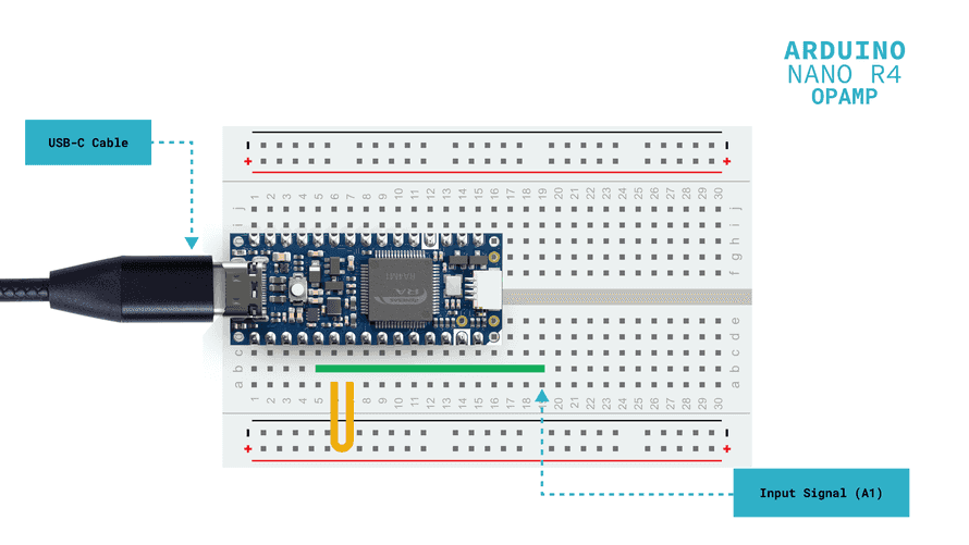 Nano R4ボードでのボルテージフォロワー試験回路