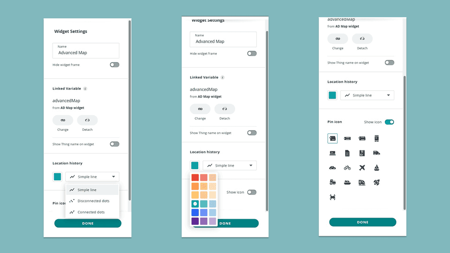 Advanced map widget configuration.