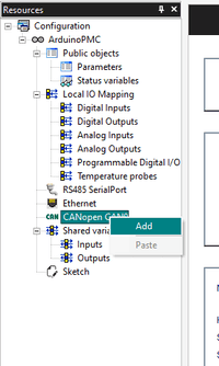 Add Items to CANopen's resource