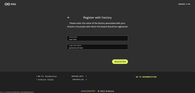 Out-of-the-box Factory and device registration