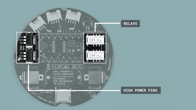 The relays on the MKR IoT Carrier Rev2