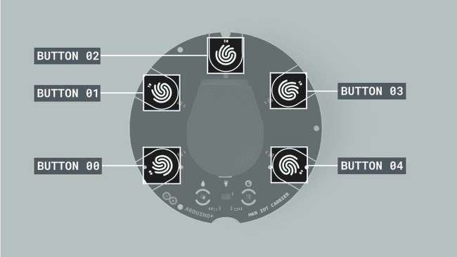 The MKR IoT Carrier's buttons