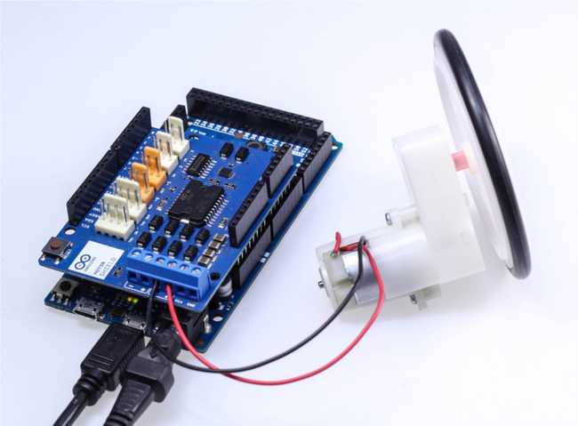 Connect the DC motor.
