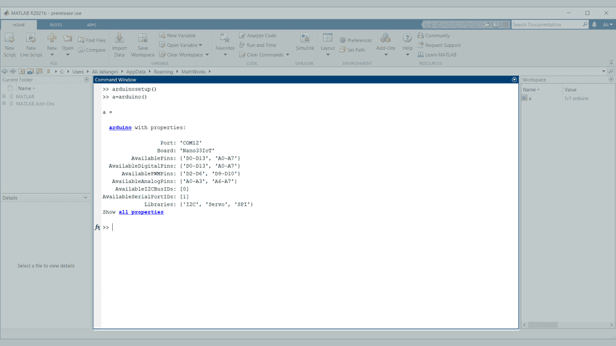 Controlling LED over Wi-Fi Using MATLAB with Nano 33 IoT | Arduino ...