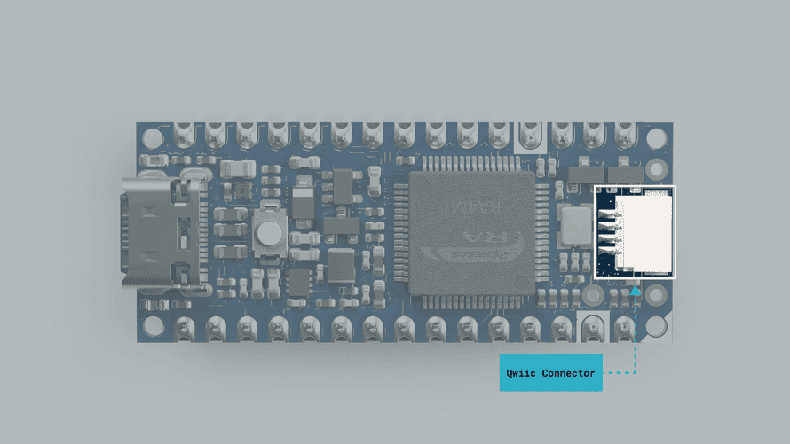 Nano R4ボードのQwiicコネクター