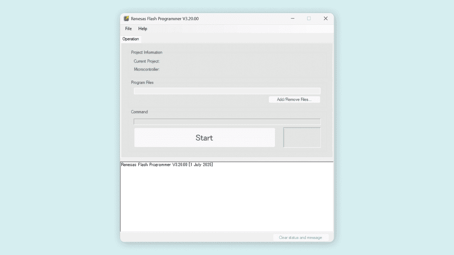 Renesas Flash Programmer tool