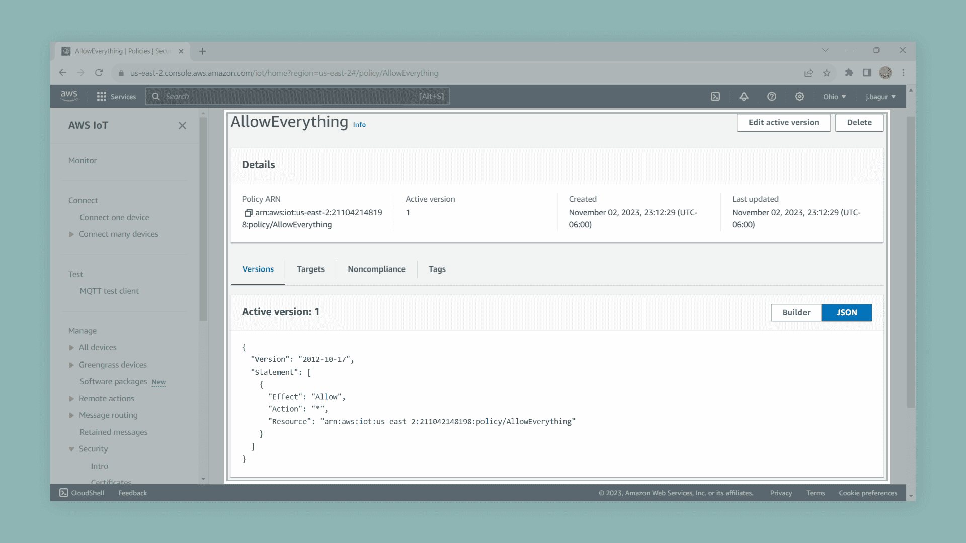 Example policy