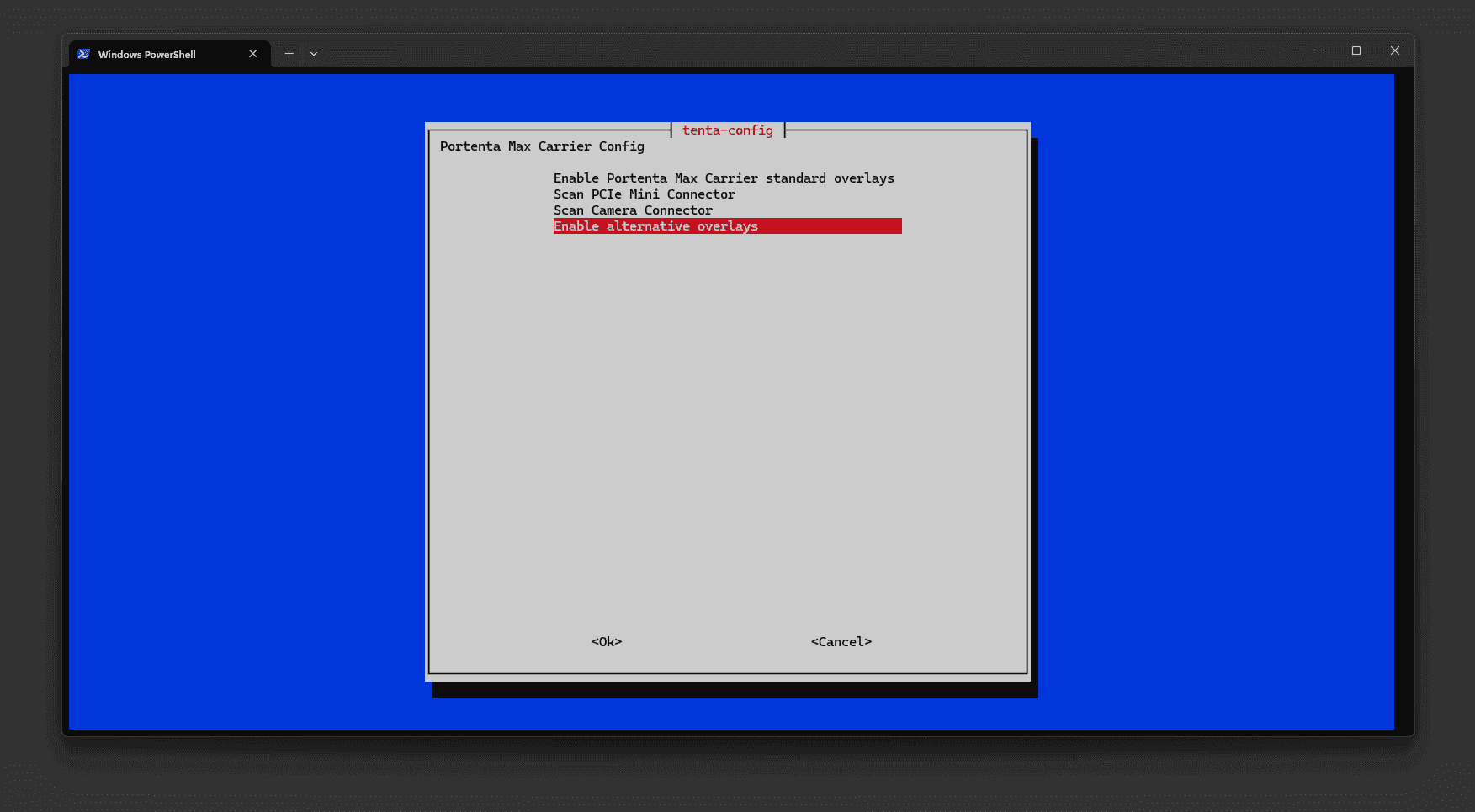 Portenta Max Carrier mPCIe Overlay Configuration - Overlays